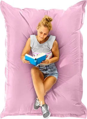 Produktbild von Green Bean® Sitzsack "Square" XXL 140x180cm mit 380 Liter EPS Perlen - Riesensitzsack für Kinder & Erwachsene - Rosa