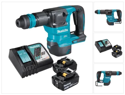Productafbeelding van Makita DHK 180 RT accu-beitelhamer 18 V 3,1 J SDS Plus Brushless + 2x accu 5,0 Ah + oplader