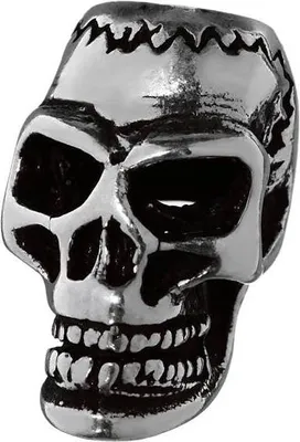 Produktbild von Haarschmuck Bartperle Skull Totenkopf 925 Sterlingsilber Lockenperle 6451