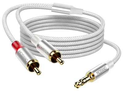 Productafbeelding van RCA-kabel, 3,5 mm naar 2RCA mannelijk stereo audio-adapter