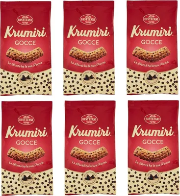 Produktbild von 6x Bistefani Dunkle Schokolade Tropfen Krumiri Kekse 300g biscuits cookies kuchen
