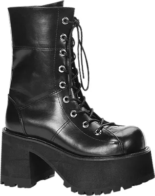 Demonia | Sznurowane botki - Shaker-72 - Czarne - EU 38 - -