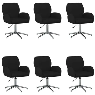 Produktbild von vidaXL Bürostühle 6 Stk. 54 x 58 x 90 cm Schwarz Stoff