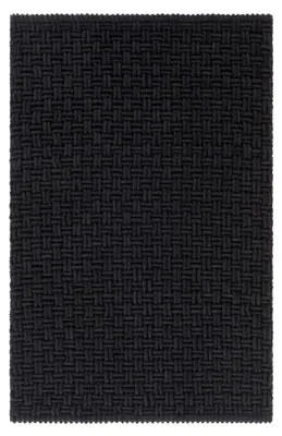 Produktbild von Badteppich Panama aus Baumwollgewebe, Schwarz, 80x150 cm