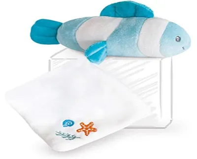 Image de Doudou et Compagnie - Peluche en forme de poisson, adorable, idéale pour les câlins – 16 cm – Couleur mandarine