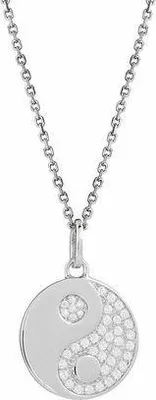 Produktbild von Xenox Damen Halskette + Ying Yang Anhänger Sterling Silber 925 mit Zirkonia - Power Tower XS3457K
