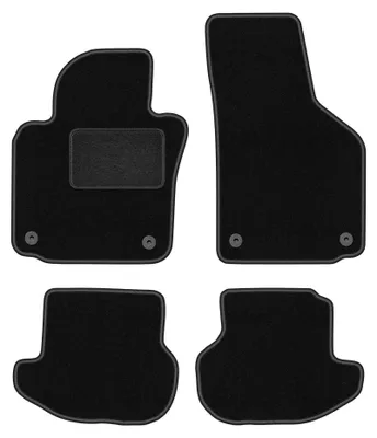 Produktbild von Velours-Fußmatten für Volkswagen Eos 2005-2015 (Cabrio) – 4-tlg, Schwarz, passgenau – Wielganizator LUX