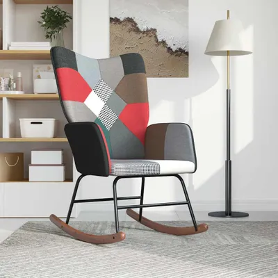 Immagine prodotto di Sedia a Dondolo in Tessuto Patchwork