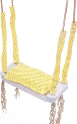 Produktbild von Love Gifts® Schaukelsitz Outdoor - Babyschaukel/Kinderschaukel - Schaukel für Garten, Zimmer oder Kinderzimmer in Farbe Gelb