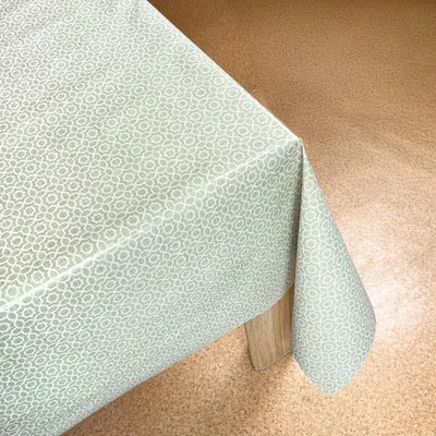 Produktbild von Wachstuchtischdecke 140x100 cm - Spitze Mint - Wachstischdecke mit wasserabweisender und lebensmittelecht PVC-Beschichtung - Outdoor-Tischdecken für Garten und Küche - Tischdecke wetterfest