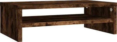 Obrázok produktu pre vidaXL Stojan na monitor Smoked Oak 42x24x13 cm odvodený výrobok z dreva