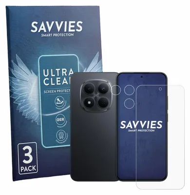 Produktbild von 6x Für Xiaomi Redmi Note 15 Pro 5G (Display+Kamera) Schutzfolie Savvies Displayschutz Display Schutz Folie Klar Transparent