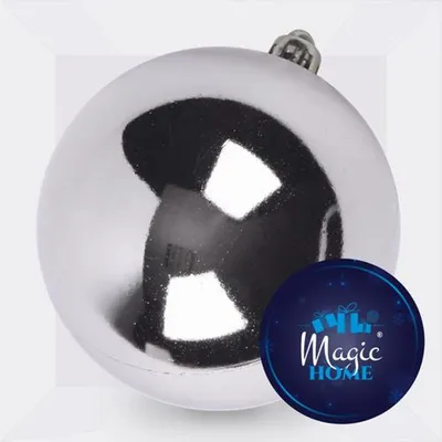 Immagine prodotto di Palla MagicHome Natale, 1 pz, argento, per l'albero di Natale, 15 cm
