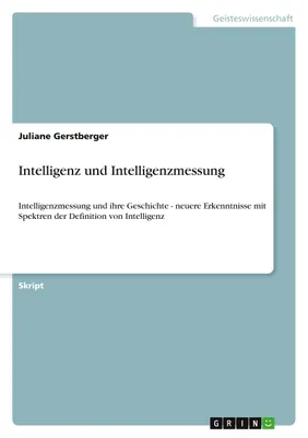 Produktbild von Intelligenz und Intelligenzmessung
