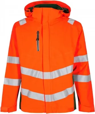 Produktbild von F. Engel Safety Shelljacke, Orange/Grün, Gr. XL