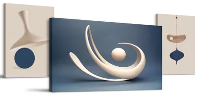 Produktbild von Moderne Abstracte Kunst - Wanddekoration Set von 3 - Wandbilder für Wohnzimmer und Schlafzimmer