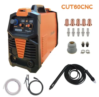 Zdjęcie produktu dla Cutter plazmowy CNC - CUT65 PTM60 - 65A, zapłon łukiem pilotującym (bez wysokiej częstotliwości) - 110/220V - do 30 mm grubości cięcia - palnik prosty PTM60, kabel 10 m