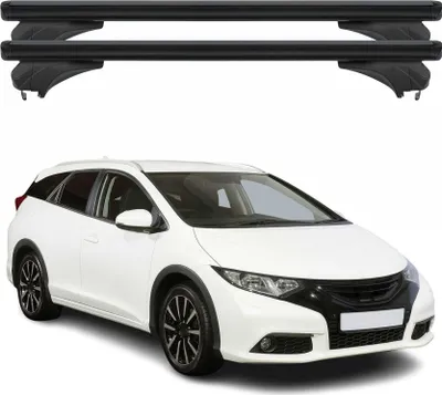 Imagen del producto de Soportes para techo Menabo, compatibles con Honda Civic IX Tourer (2013-2015), de aluminio, color , en 2 piezas