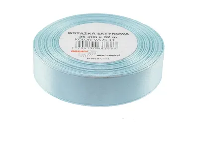 Obrázok produktu pre Svetlomodrá saténová stuha 25mmx32m