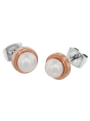 Immagine prodotto di Orecchini Boccia 0594-03 Titanio placcato oro rosa con perla coltivata d'acqua dolce