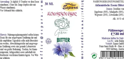 Image de Espara Fräulein Grün Bitter Essence alchimique 30 ml