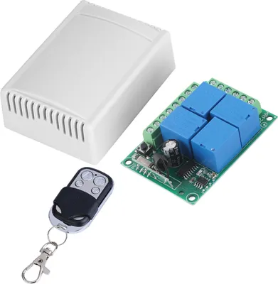 Obrázek produktu pro DC12V 4?CH 433MHZ Bezdrátové ovládání garážových vrat Přijímací deska s dálkovým ovladačem