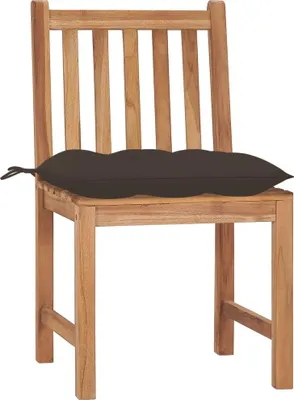 Produktbild von vidaXL Gartenstühle 4 Stk. mit Kissen Massivholz Teak