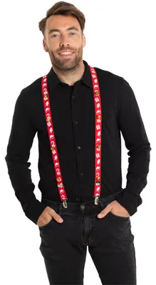 Produktbild von Hosenträger Weihnachten mit Glöckchen Rot