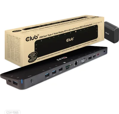 Produktbild von Club 3D CSV-1565 - Dockingstation - USB-C - VGA, HDMI, DP