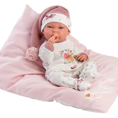 Zdjęcie produktu dla Lalka Bobas Nica z poduszką i w piżamce 40cm