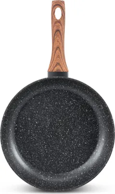 Produktbild von Edenberg 15-teiliges schwarze Topfset aus Keramik und Marmor mit Küchenzubehör, Topfset Induktion, Töpfe & Pfannen beschichtet, Kochtopf Set | EB-5617