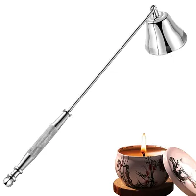 Kerzenlöscher aus Edelstahl, silber, 21 cm, in Geschenkbox