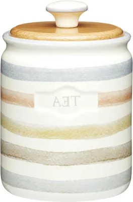 Immagine prodotto di Contenitore per caffè in Vetroceramica a righe - Collezione Classic