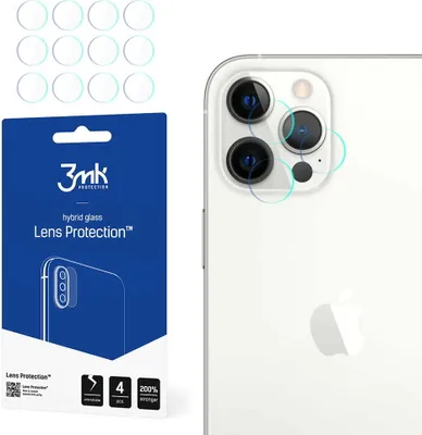 Produktbild von 3mk Hybridglas Lens Protection für Apple iPhone 12 Pro MaxKamera Objektiv Kameralinse 0,16mm 6H (4 Stück)