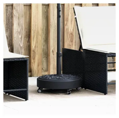 Produktbild von Sonnenschirmständer mit Rollen für Ø38/48 mm Mast, 27 kg, rund, schwarz