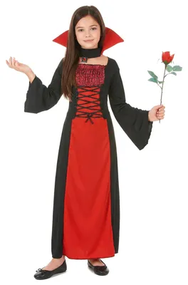 Zdjęcie produktu dla Kostium wampirzycy na Halloween dla dziewczynek L 10-12 lat (130-140 cm)