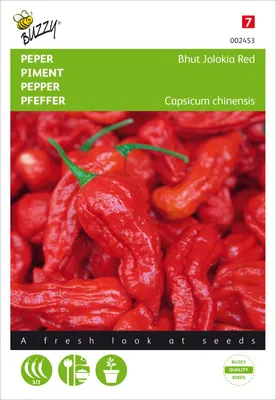 Produktbild von Chili Bhut Jolokia Rot | Chilisamen von Buzzy Seeds