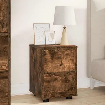 Obrázek produktu pro vidaXL Noční stolek z kouřového dubu 30,5 x 30 x 43 cm Materiál na bázi dřeva