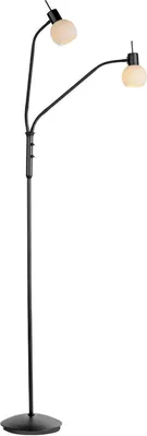 Obrázok produktu pre LED stojacia lampa - H 170 cm - 2 svetlá - čierna - kov