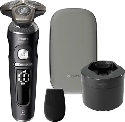 Zdjęcie produktu dla Philips Shaver S9000 Prestige SP9840/32 Golarka elektryczna do golenia na sucho i na mokro, Golarka rotacyjna, Szary, SH91, 2 lat(a), Bateria, Litowo-jonowa (Li-Ion)