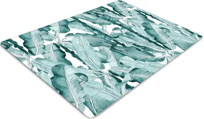 Produktbild von Stuhlunterlage Bürostuhlunterlage 120 cm x 90 cm Bodenmatte Bürostuhlunterlage - Bananenblätter