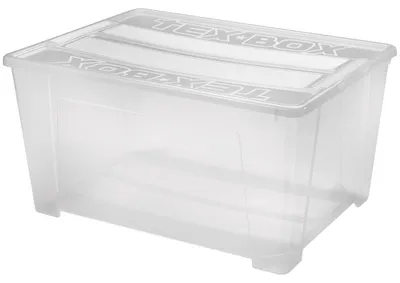 Produktbild von Aufbewahrungsbox TexBox mit Deckel transparent 78,5x58,8x40,5cm