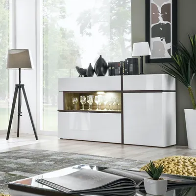 Produktbild von Mömax Sideboard Cross Weiß/Ulmefarben
