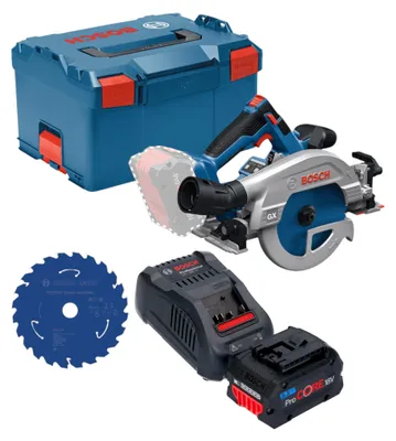 Produktbild von Bosch GKS 18V-57-2 GX Professional Akku Kreissäge 18 V 165 mm Brushless + 1x ProCORE Akku 5,5 Ah + Ladegerät + L-Boxx