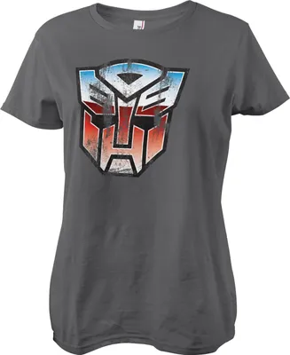 Produktbild von Distressed Autobot Shield Girly Tee - Large - DarkGrey
