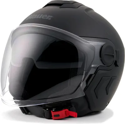 Image de Casque jet bleu Demi Jet DJ-01 Monocolor, noir, L (58/60)