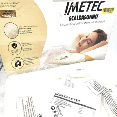 Produktbild von Imetec Einzelbettheizung Bettwäsche Heimtextilien 150x80 cm Energieeffizient Wolle Merino