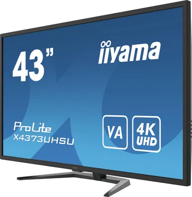 Produktbild von iiyama ProLite X4373UHSU-B1, 108 cm (42.5"), 3840 x 2160 Pixel, 4K Ultra HD, 3 ms, Schwarz