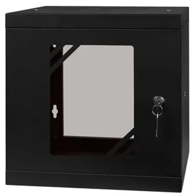 Obrázek produktu pro Rack Cabinet 10" 6U, 300mm, Glass Door, Black
