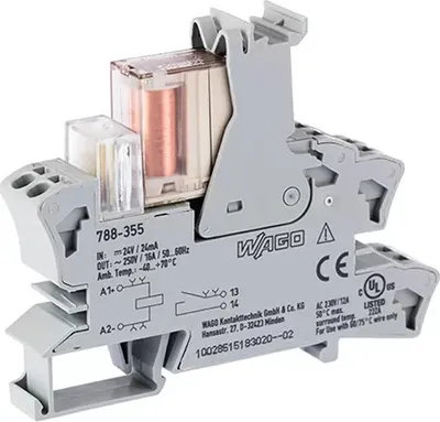 Produktbild von Wago Rel-Baust.dc24V/1No/16A/Lam 788-355 Penl/Rp3